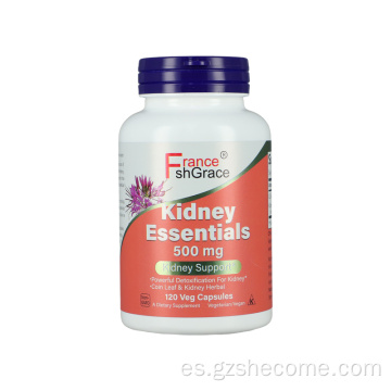 Riñón 500mg Herbal Kidney Essentials 120 Cápsulas de verduras